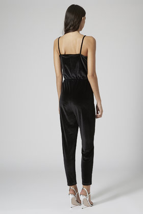 topshop velvet jumpsuit