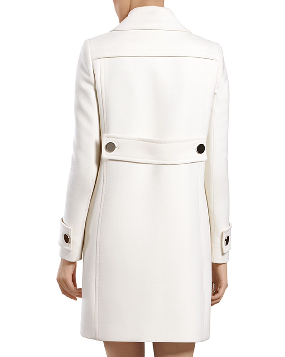 Gucci White Wool Coat in White | Lyst