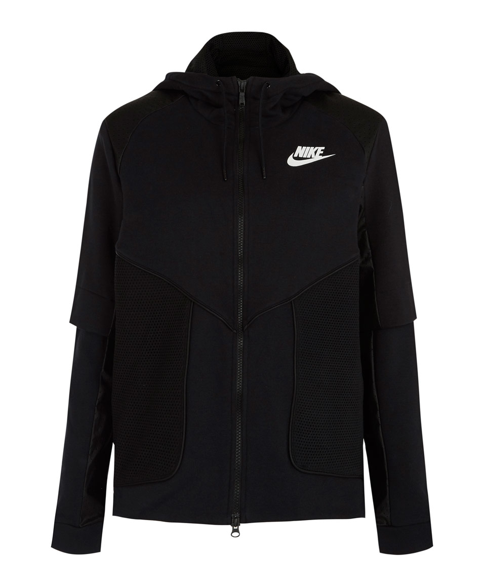 nike zip up jacket black