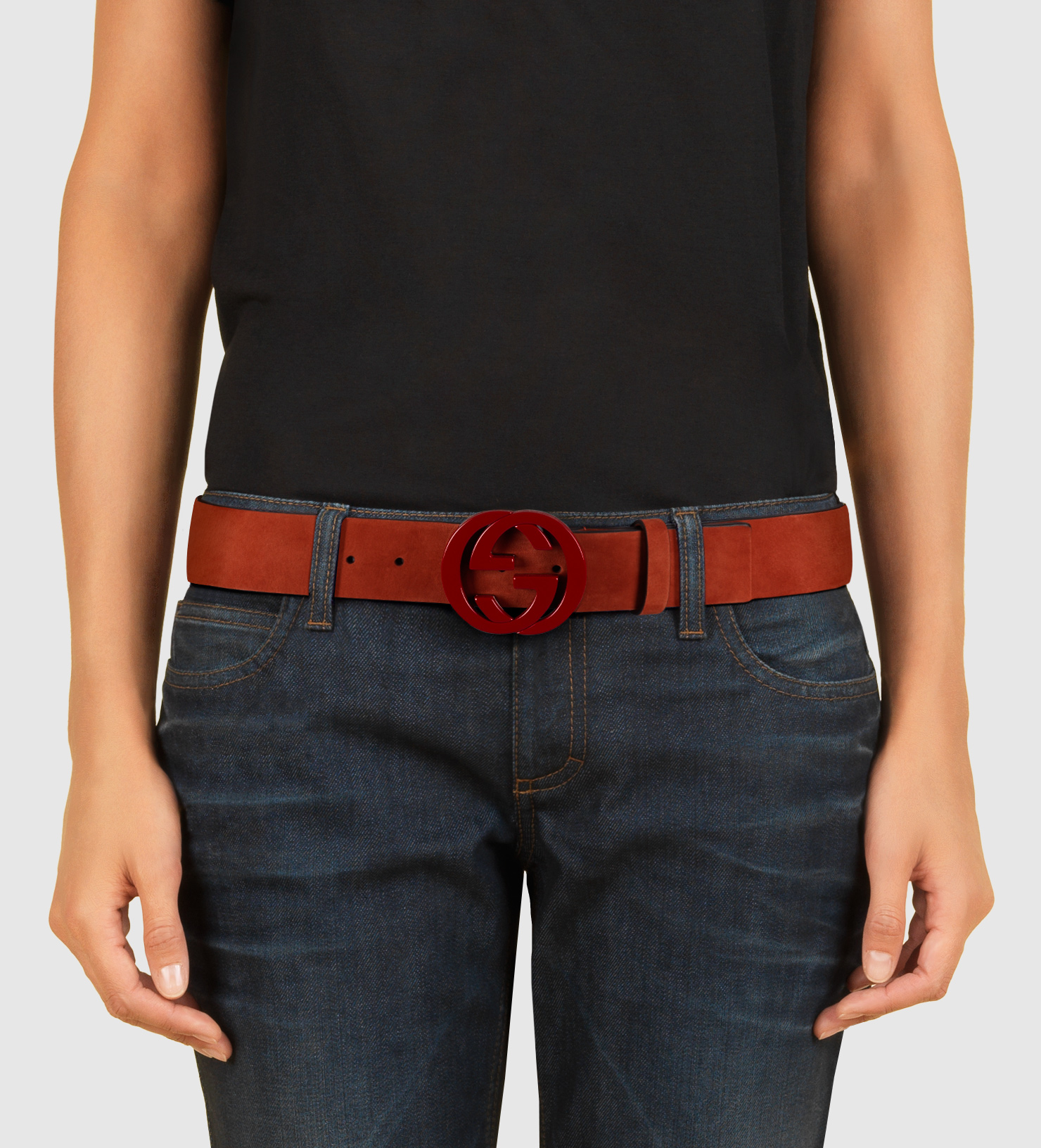 red gucci belt red buckle