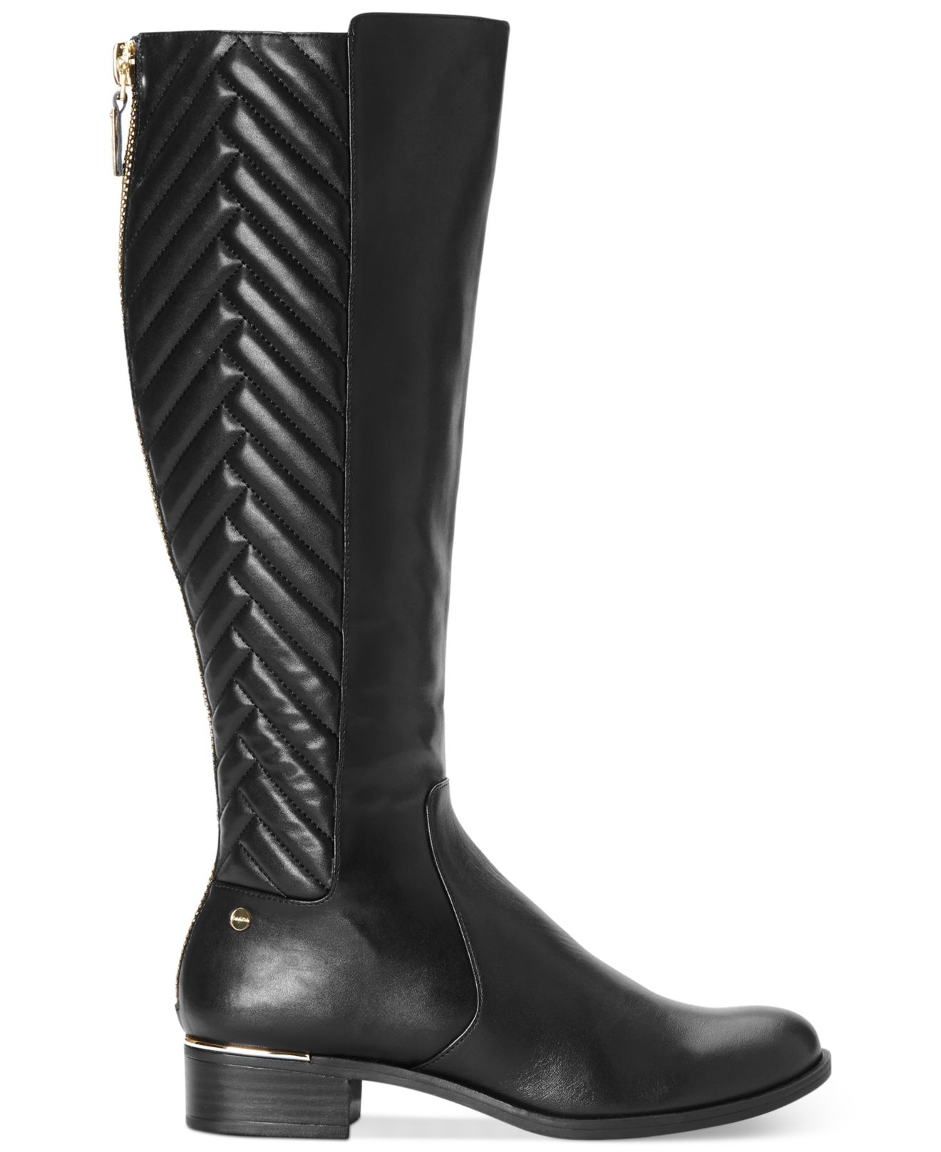 calvin klein tall black boots