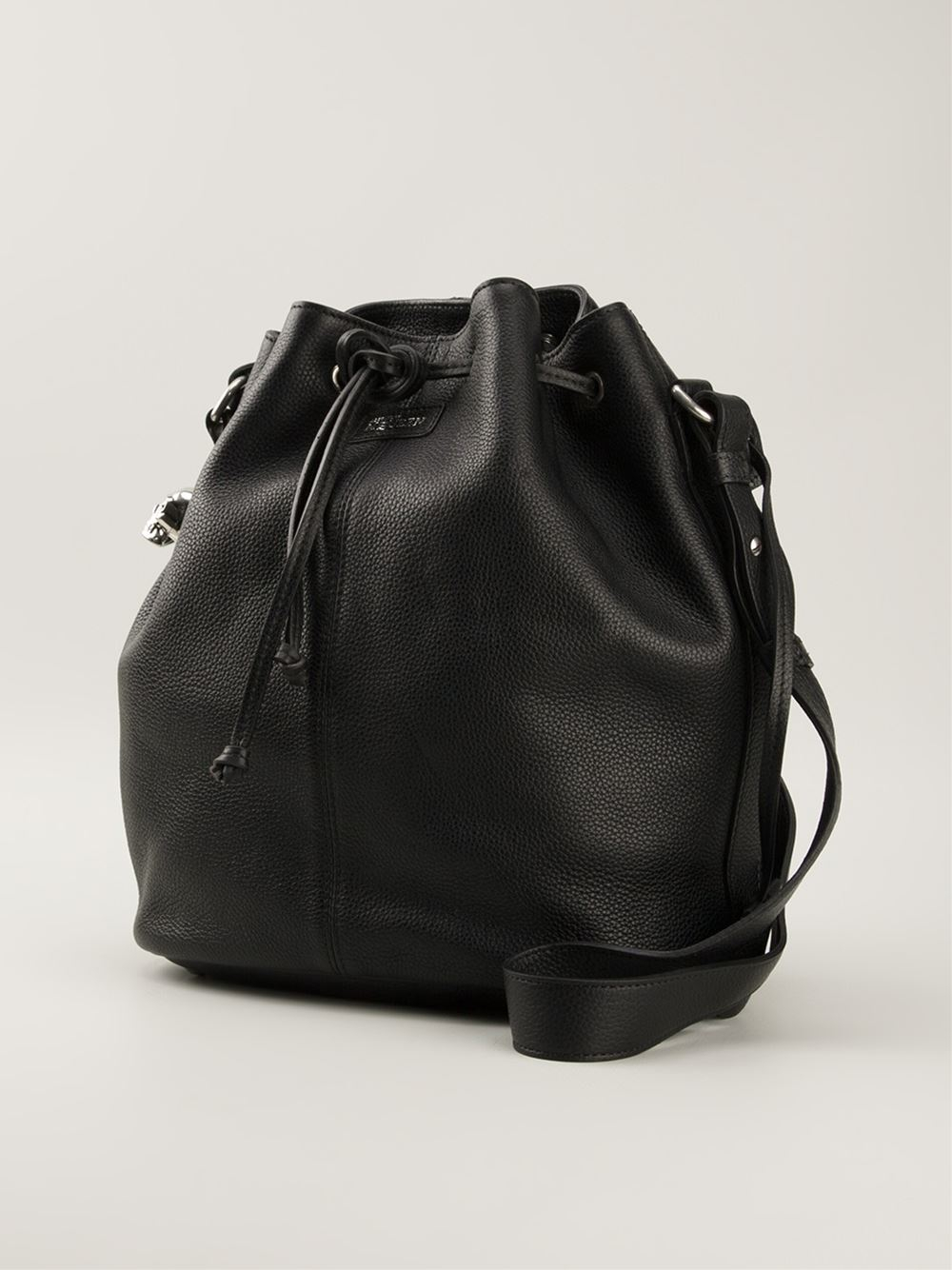 Alexander McQueen 'Padlock' Bucket Shoulder Bag in Black - Lyst