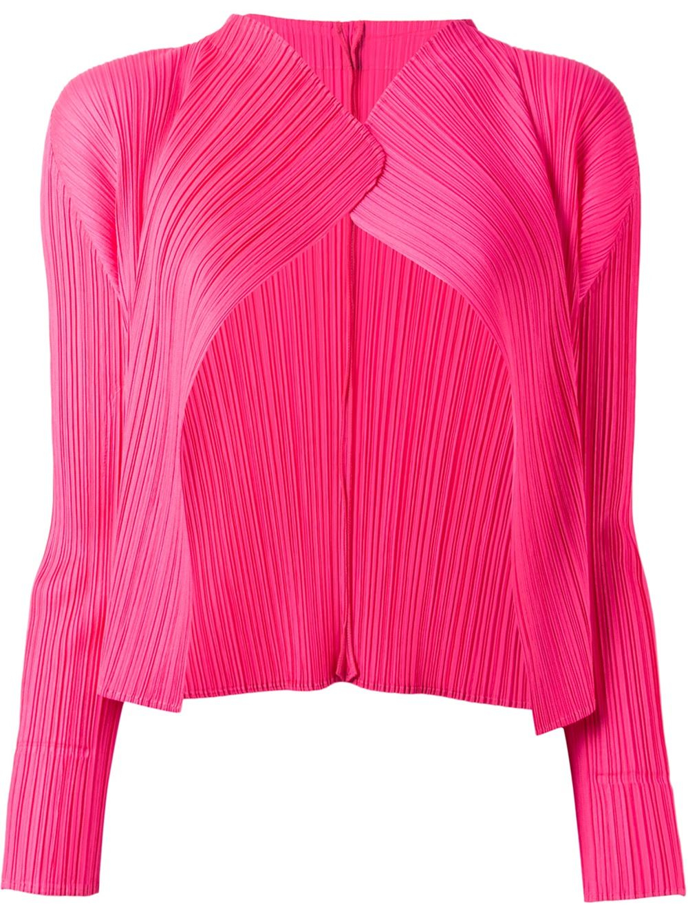 Lyst - Pleats Please Issey Miyake Cropped Pleated Jacket in Pink