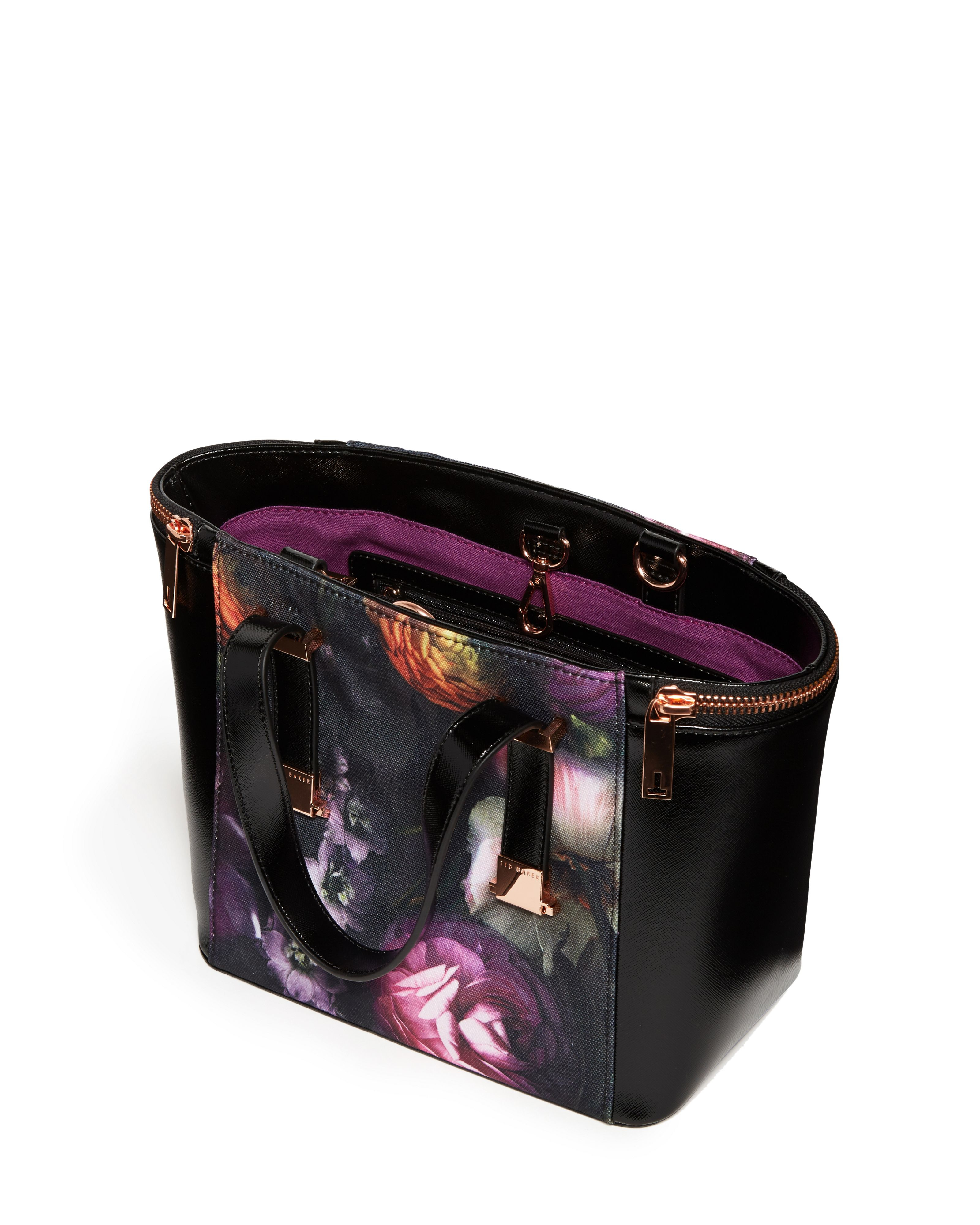 Ted baker Cicilia FloralPrint Tote in Multicolor (Black) Lyst