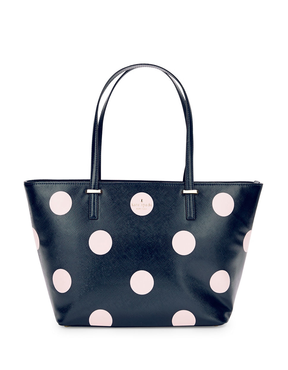 kate spade harmony polka dot tote in blue rich navy ballerina pink lyst kate spade harmony polka dot tote in blue rich navy ballerina pink lyst