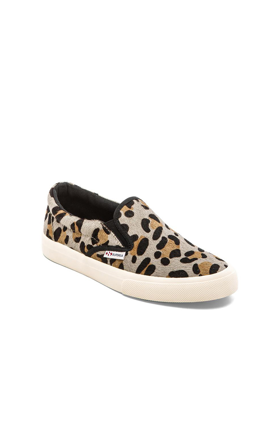 superga leopard haircalf slip on sneakers