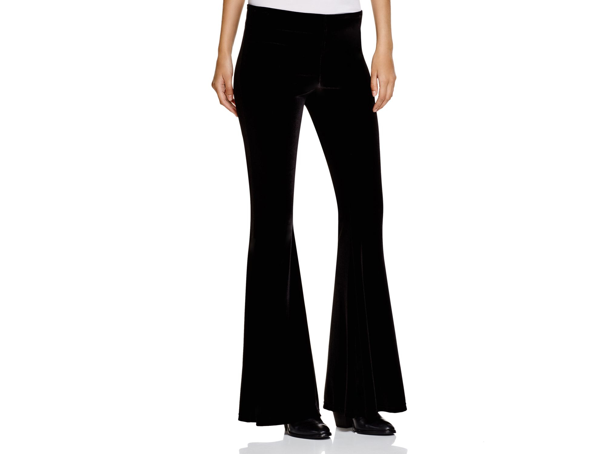 black stretch flares