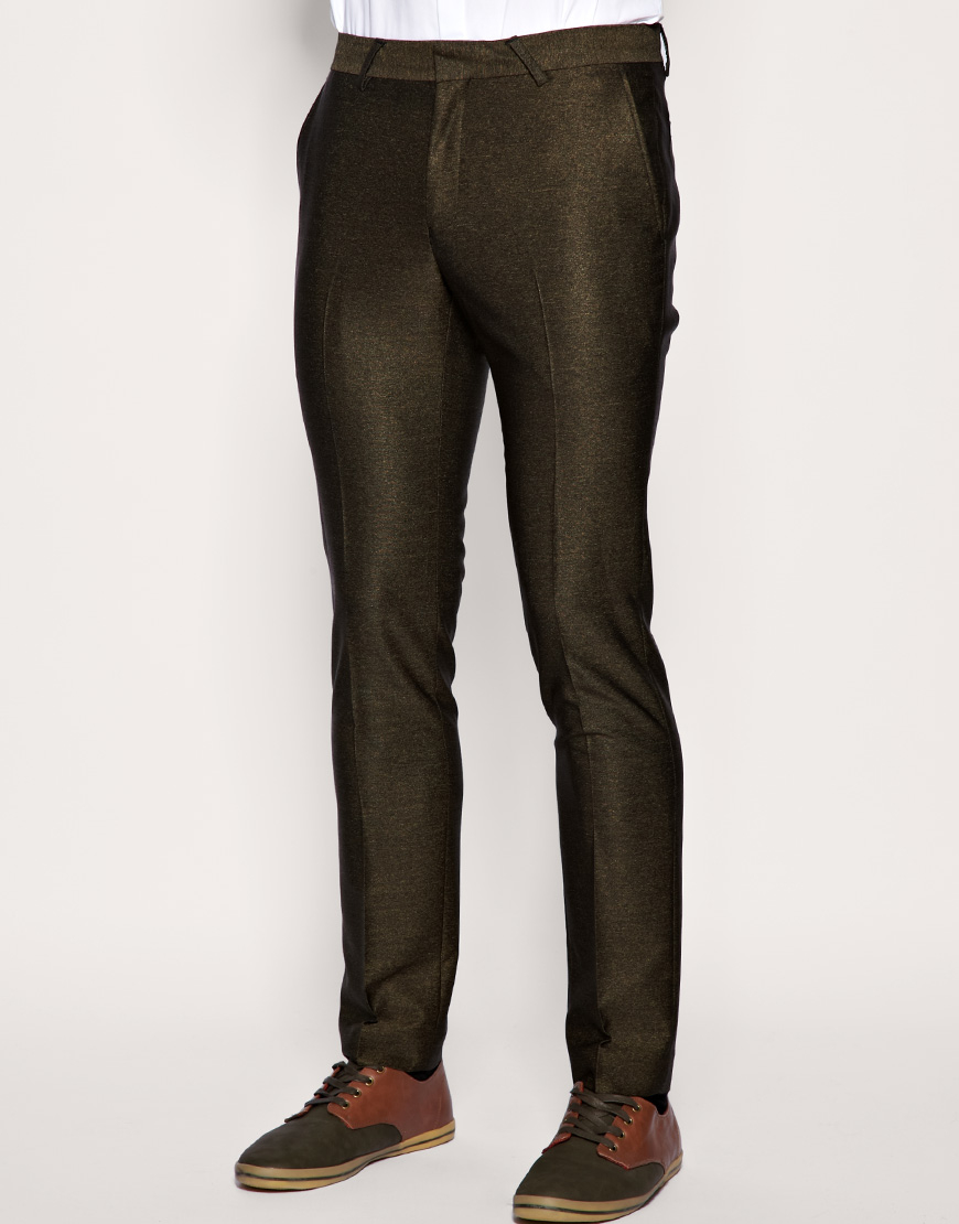 black and gold trousers