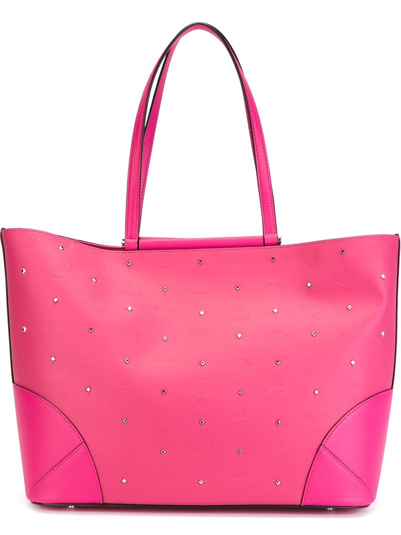 Mcm 'claudia' Tote in Pink (PINK & PURPLE) Save 40 Lyst