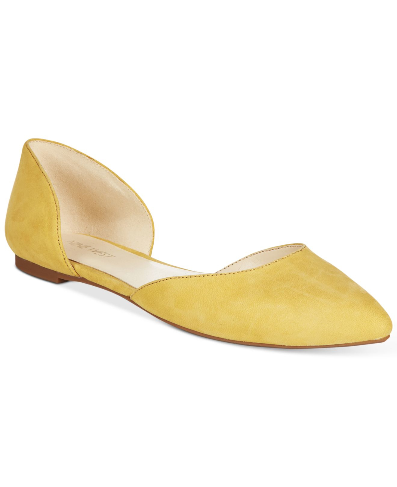 nine west yellow flats
