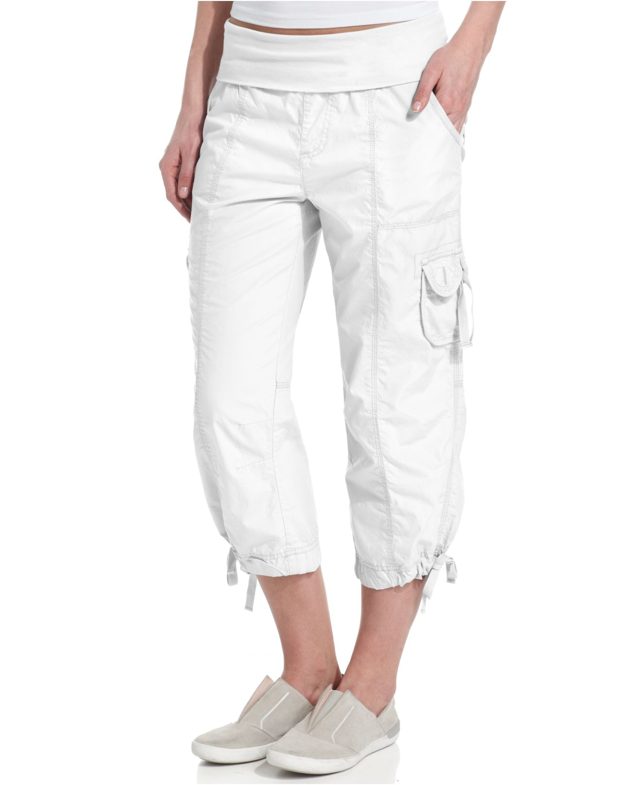 Calvin Klein Performance Cropped Capri Pants in White