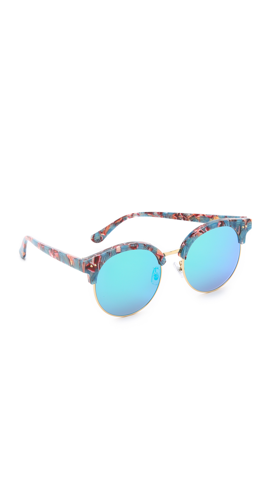 Gentle Monster Mooncut Sunglasses - Blue Floral/Blue | Lyst display picture 1