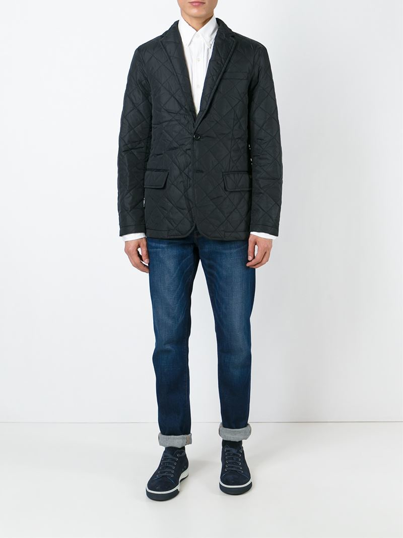 Polo Ralph Lauren Quilted Blazer in Black for Men - Lyst