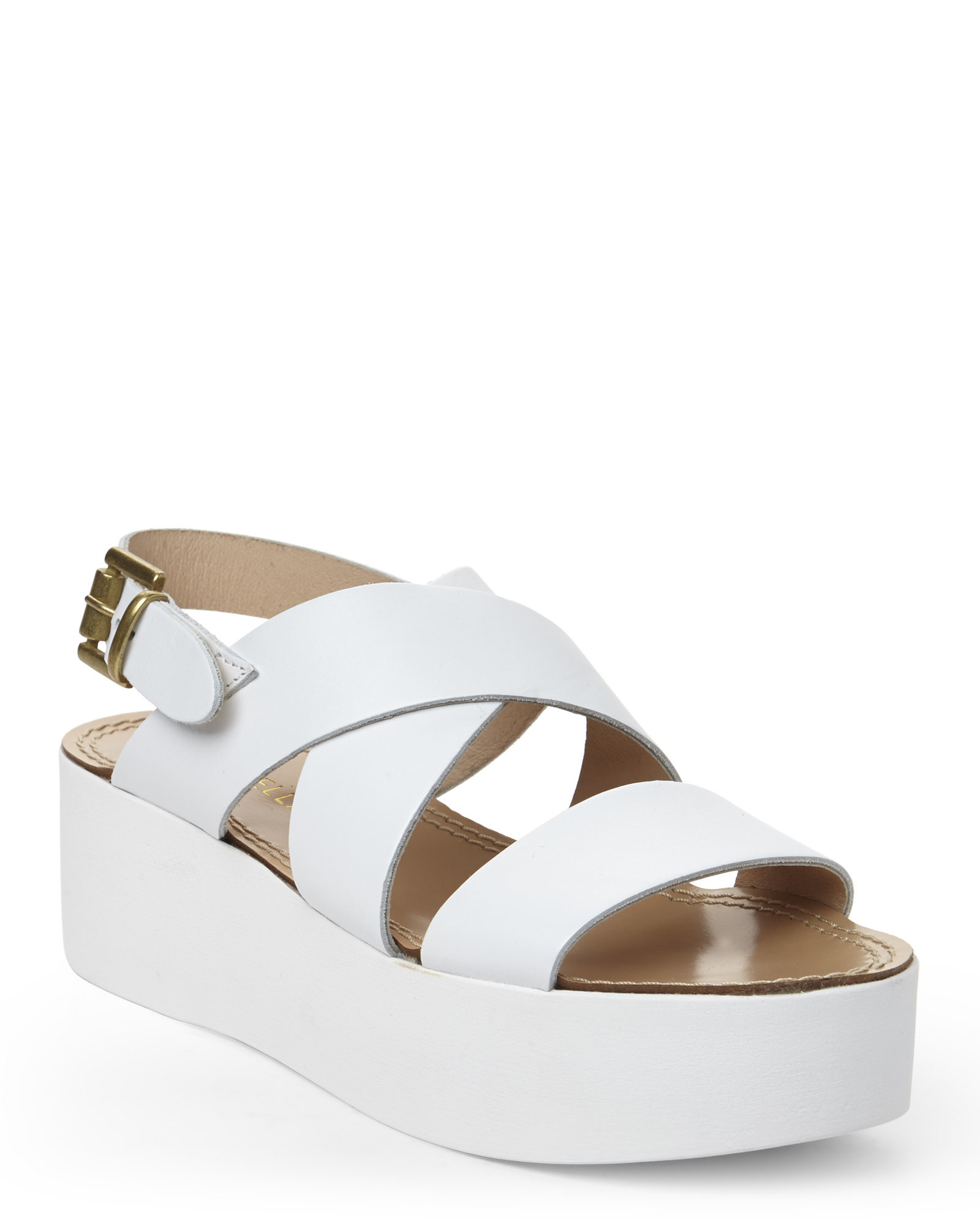 Shop by category UGG Australia HANNELI WHITE LEATHER PLATFORM FLIP FLOP WOMENS SANDALS See more like this Clarks Women White Artisan Wedge Platform Heels Sandal Harwick Strappy Shoes Pre-Owned.