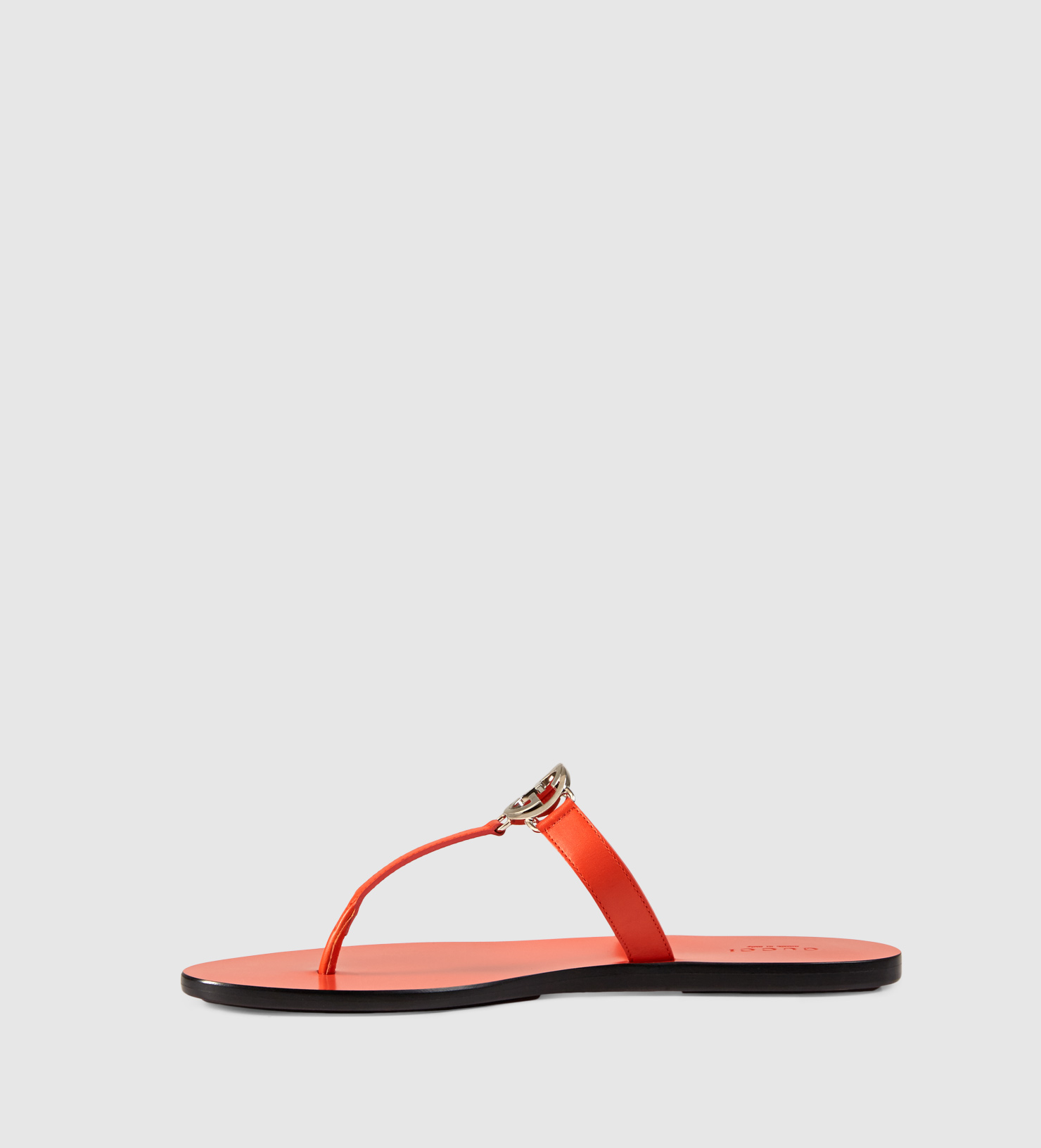 orange gucci flip flops