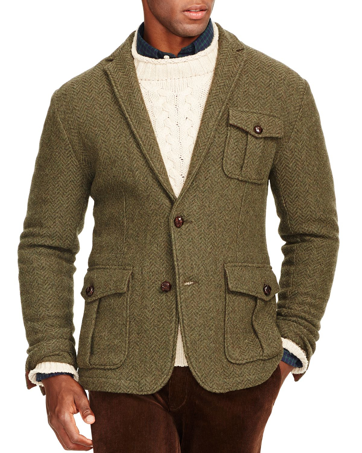 ralph lauren knit sweater blazer
