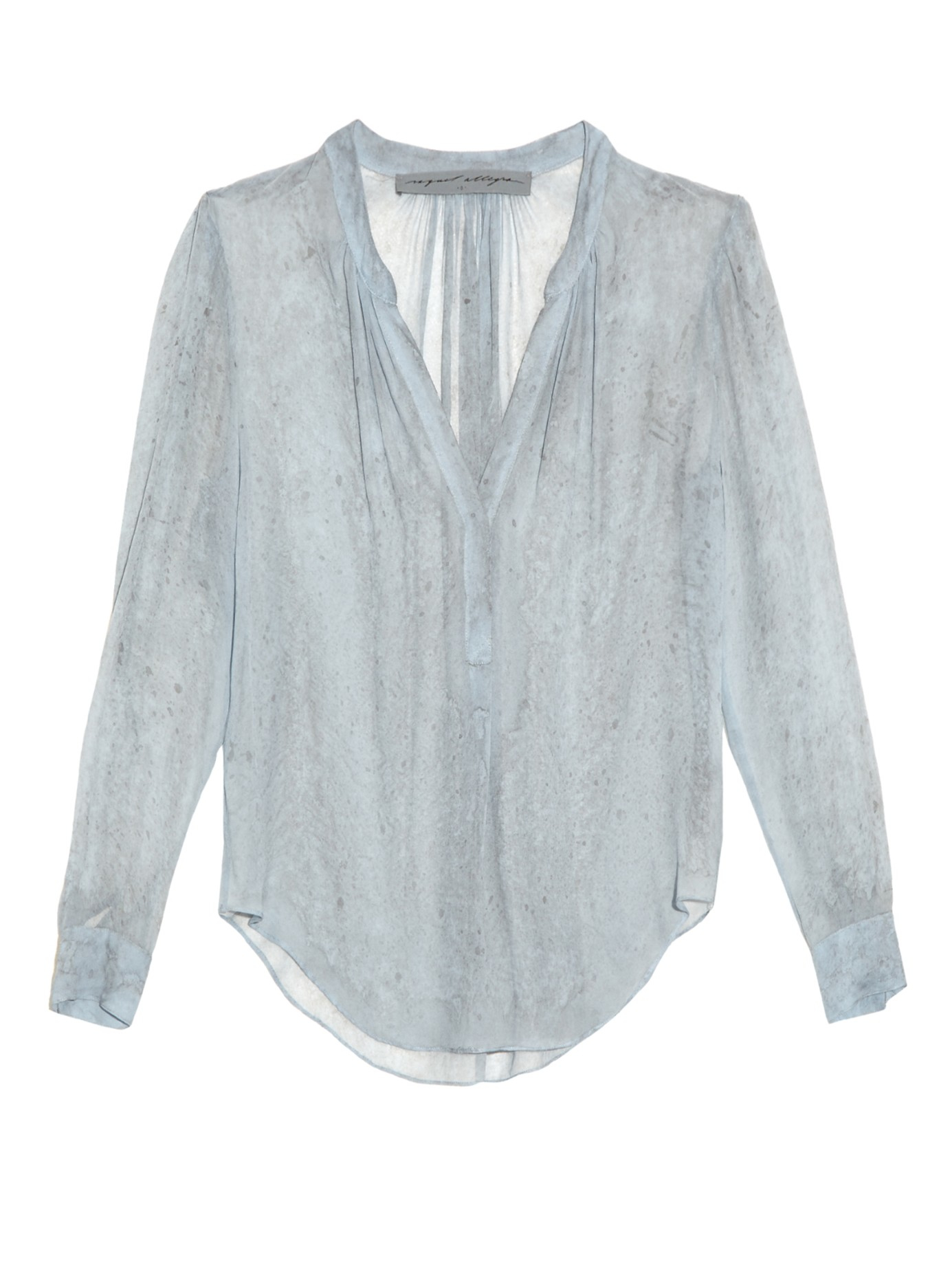Raquel allegra Rainwash Tiedye Silkchiffon Blouse in Blue Lyst