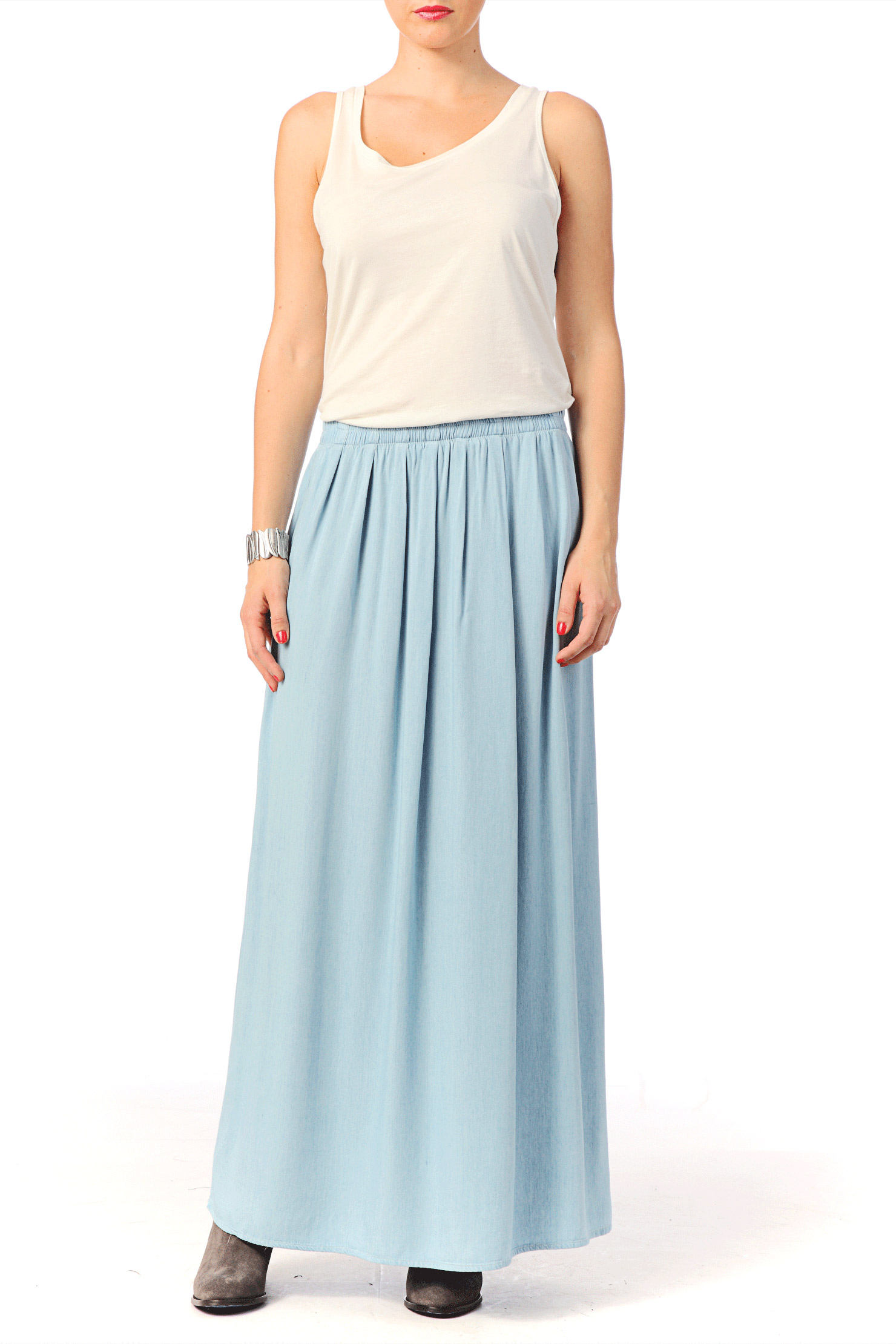 Selected Midi Skirt / Maxi Skirt - Aleja Mw Maxi Skirt Fj in Blue | Lyst
