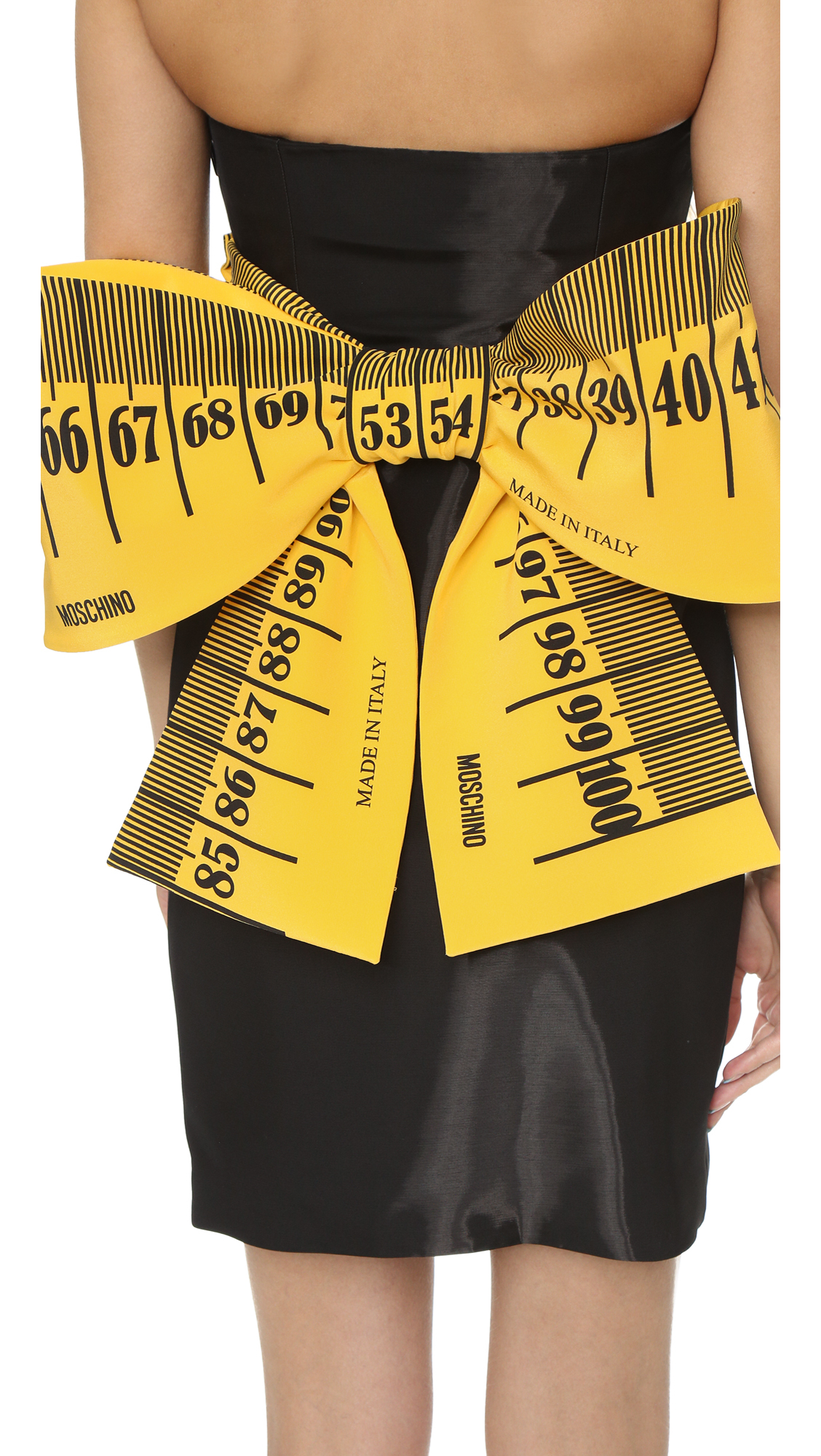 Lyst Moschino Measuring Tape Dress Black in Black