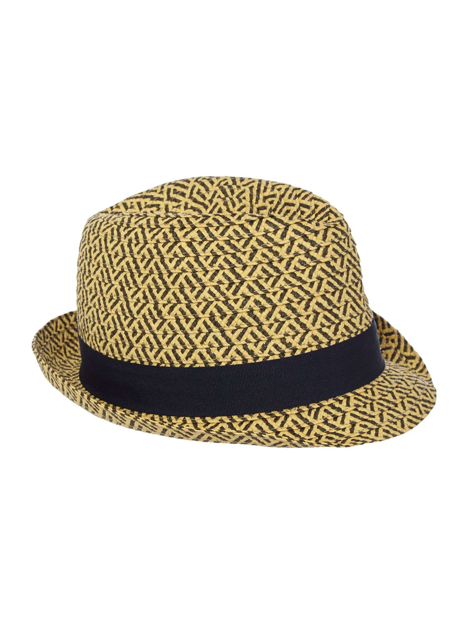 Ben Sherman Straw Trilby Hat in Black for Men - Lyst