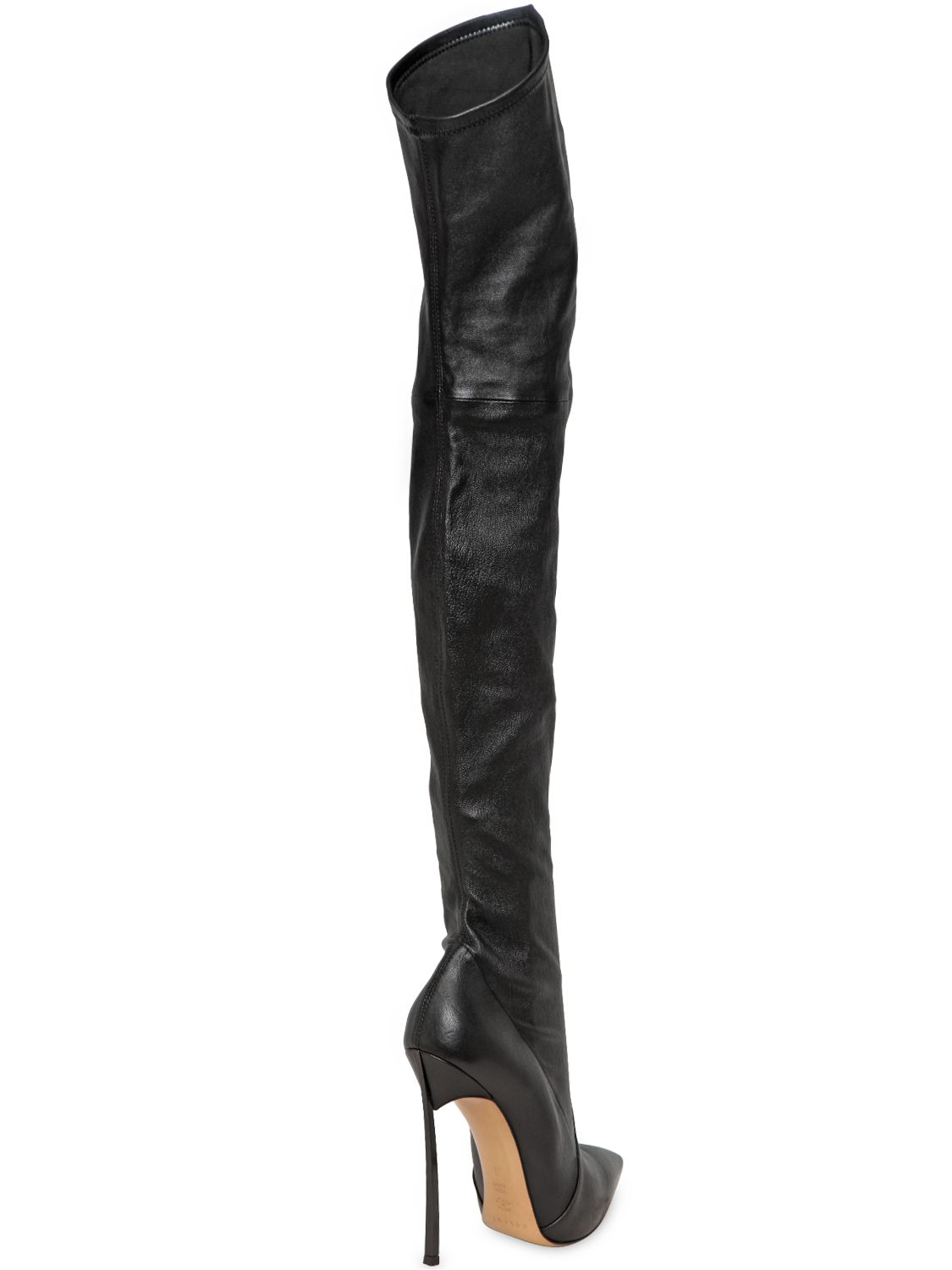 Casadei 120Mm Over The Knee Leather Boots in Black | Lyst