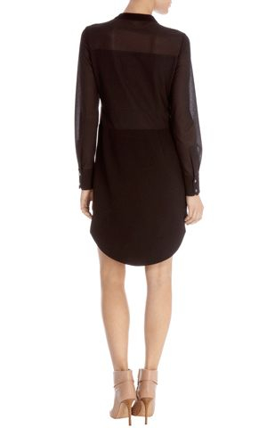 tunic panelled sheer dress millen karen lyst