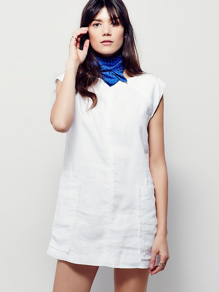 free people white linen dress