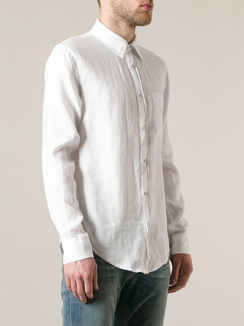 Armani Jeans Press Stud Fastening Shirt in White for Men | Lyst UK