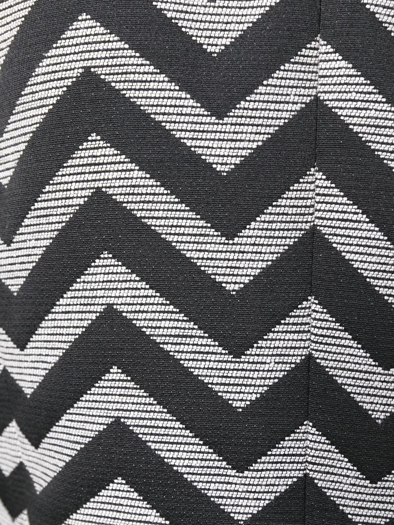 Armani Cotton Chevron Pattern Jacket in Black - Lyst