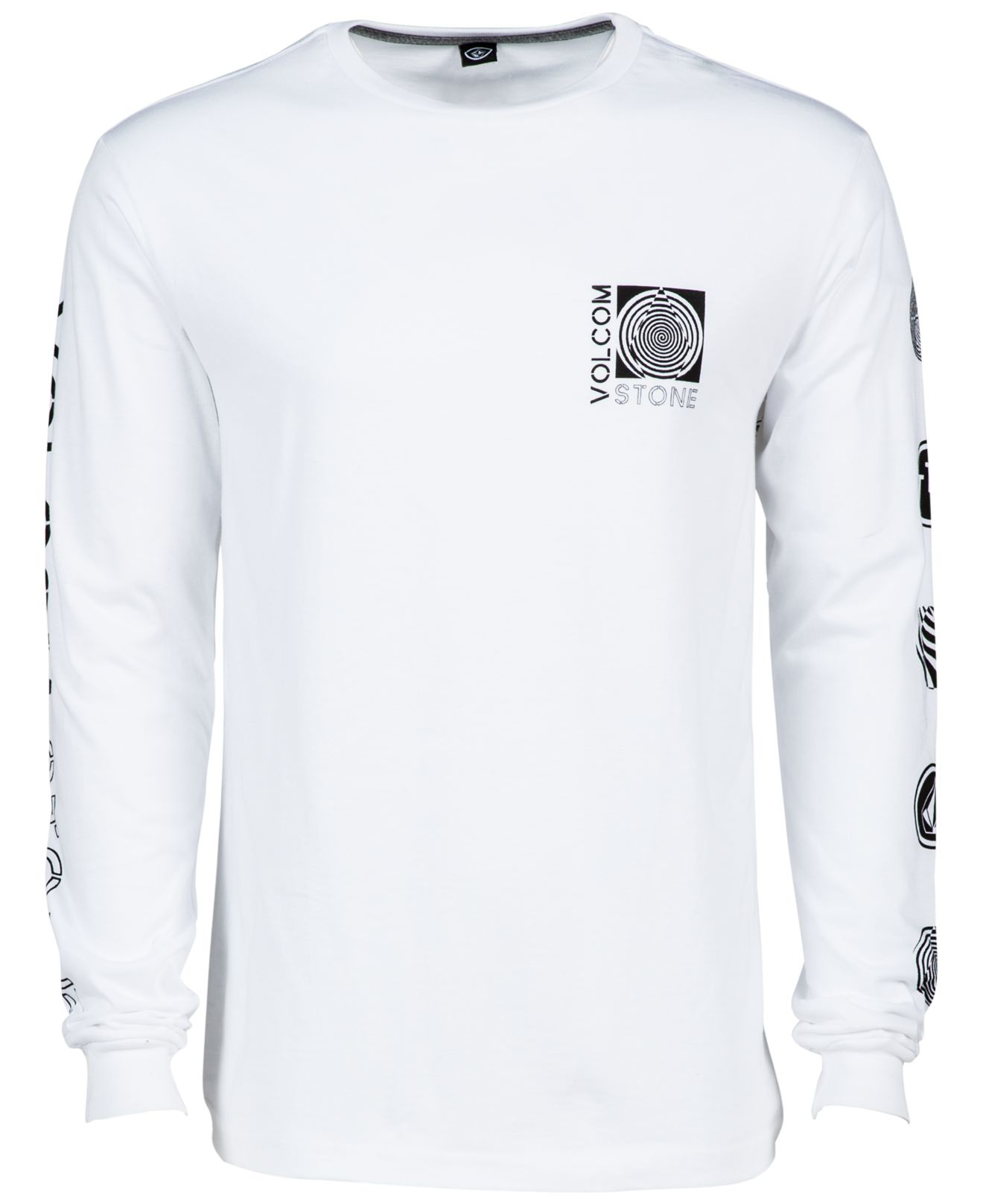 Volcom Men's Sinner Graphic-print Logo Long-sleeve T-shirt in White for ...
