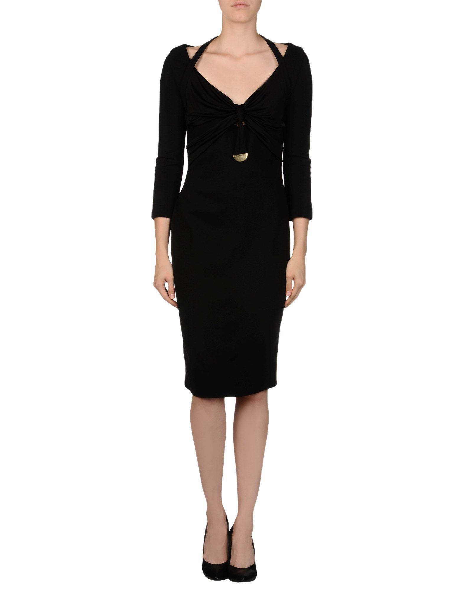 Versace Kneelength Dress in Black Lyst