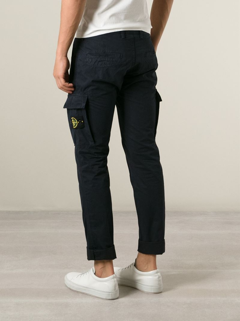 Stone Island Cargo Trousers in Blue for Men - Lyst