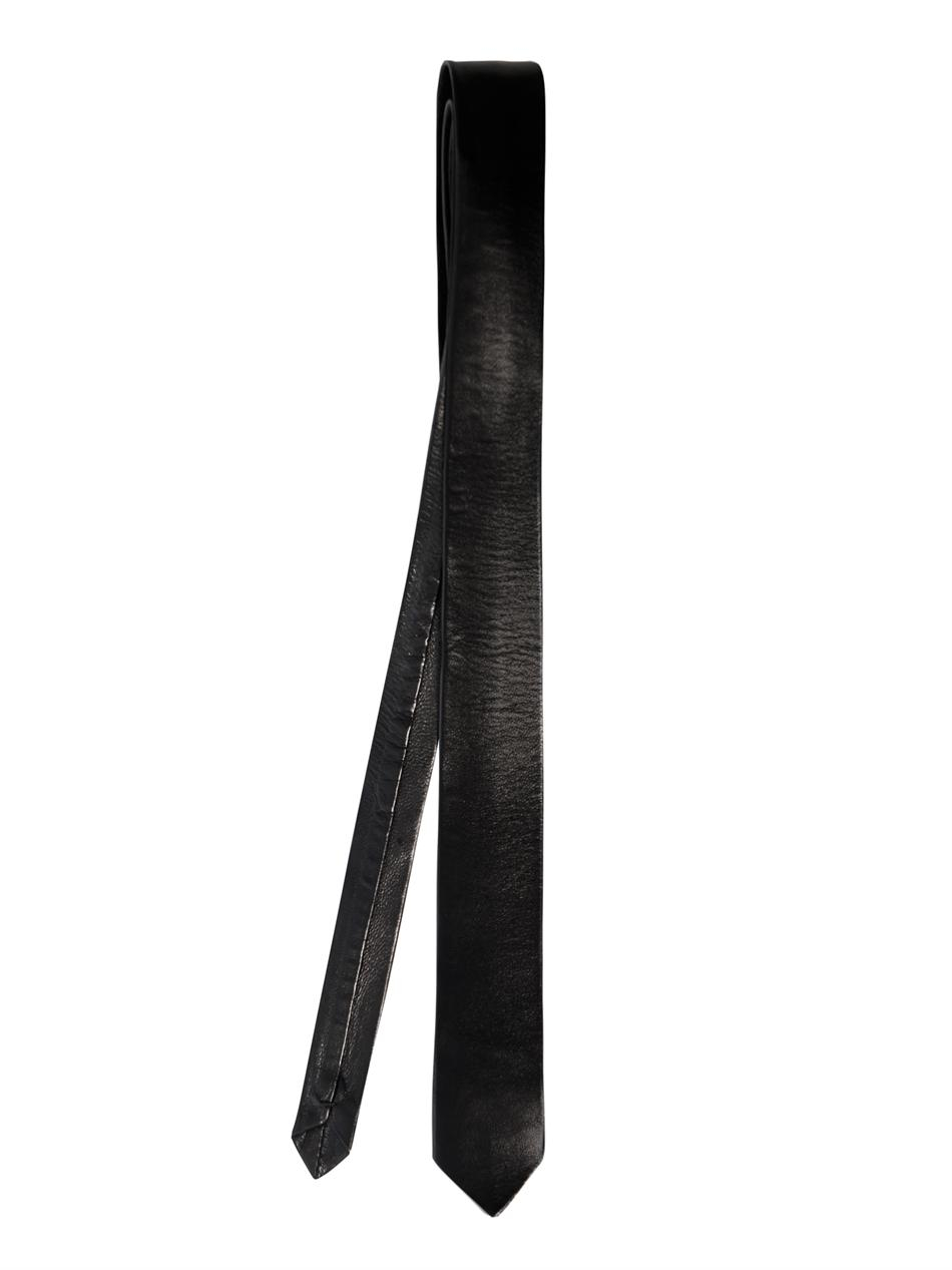Saint Laurent Leather Skinny Tie in 
