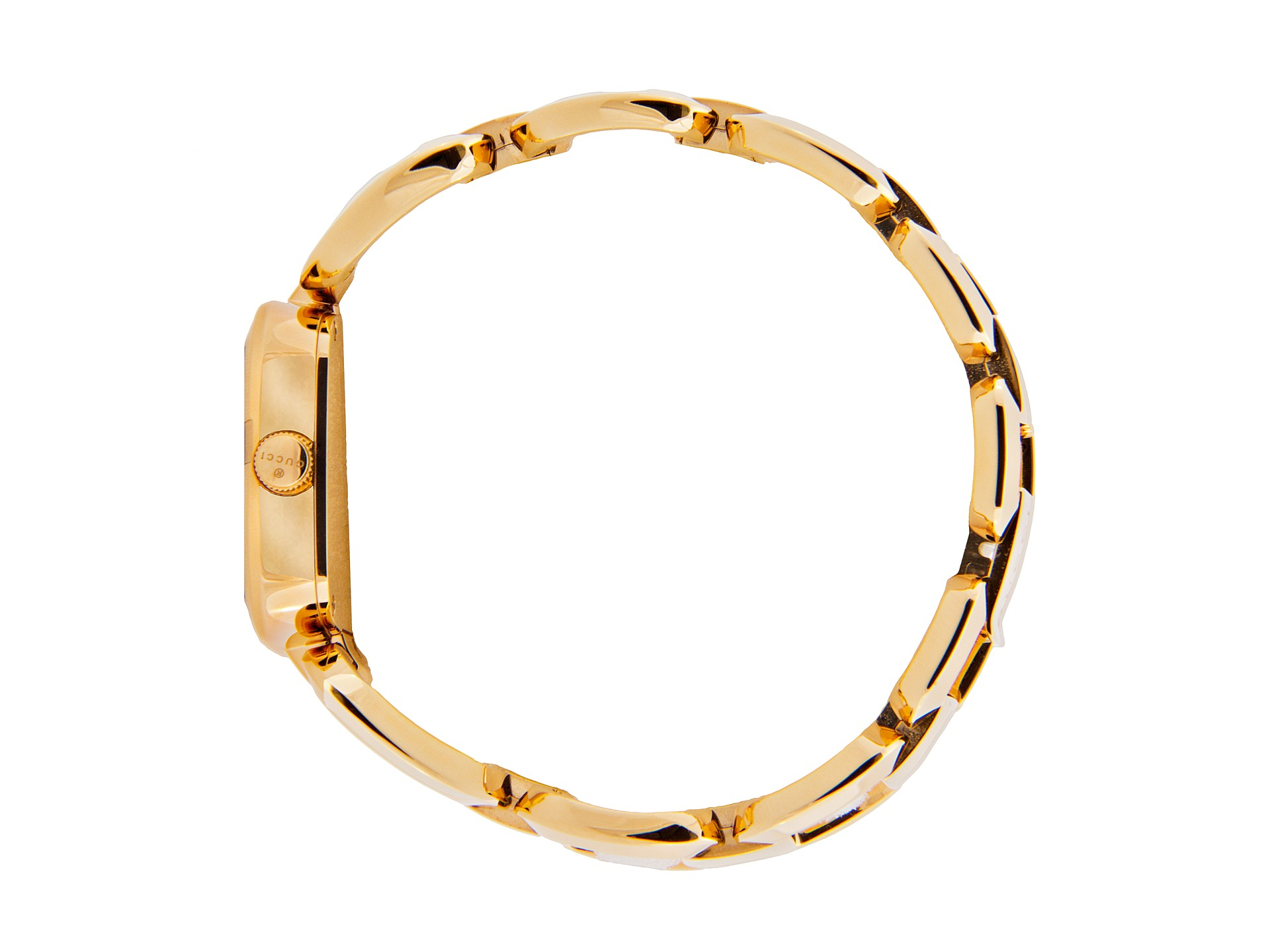Gucci Ya125408 Women's G- Gold Plated Bracelet Strap Watch in Brown | Lyst