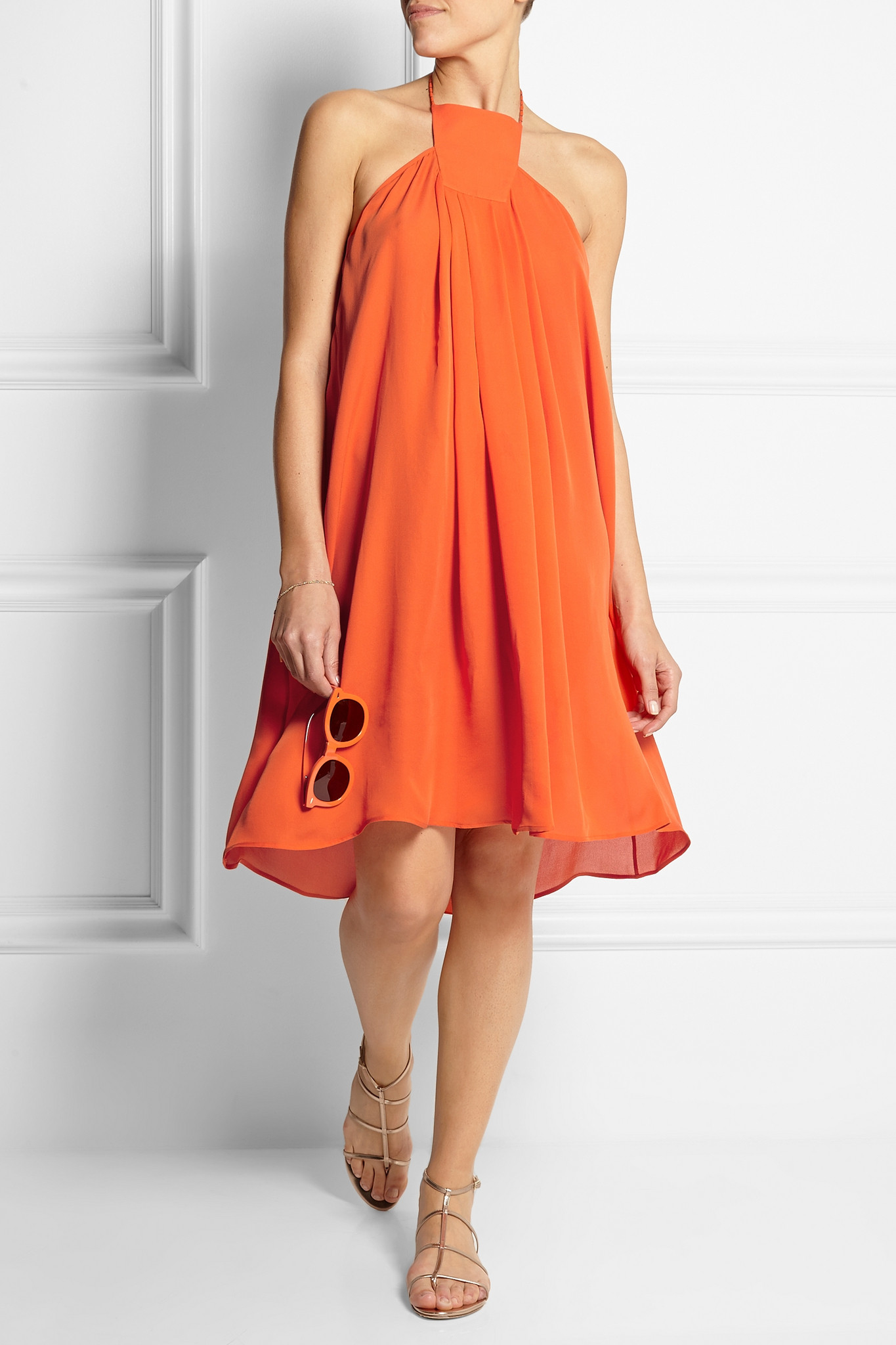 Eres Maracaibo Silkcrepe Halterneck Dress in Black Lyst