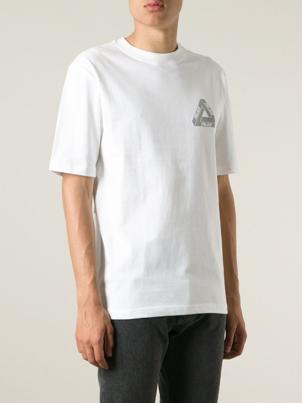 Palace Logo Print T-Shirt in White for Men - Lyst