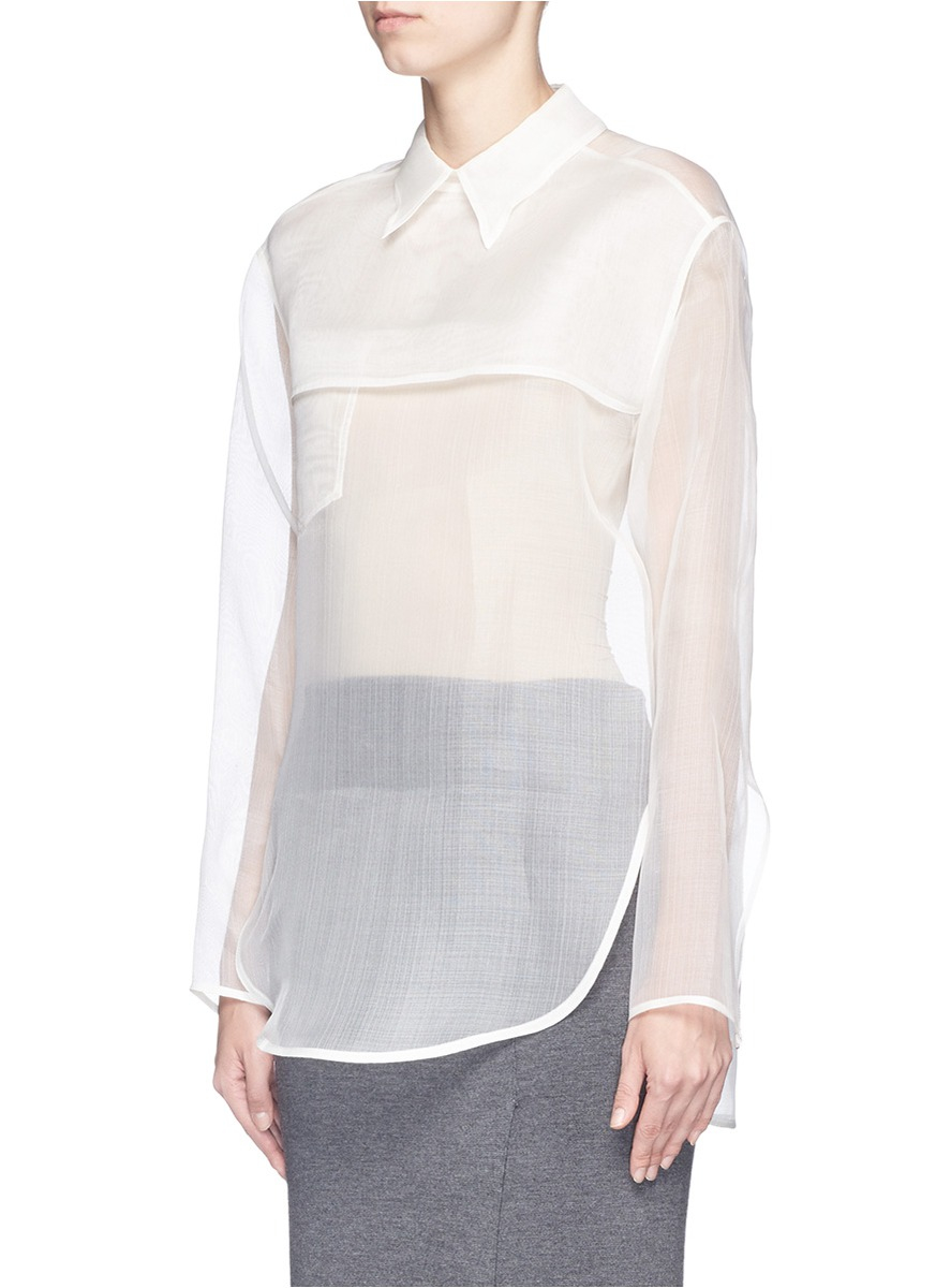 sheer organza top