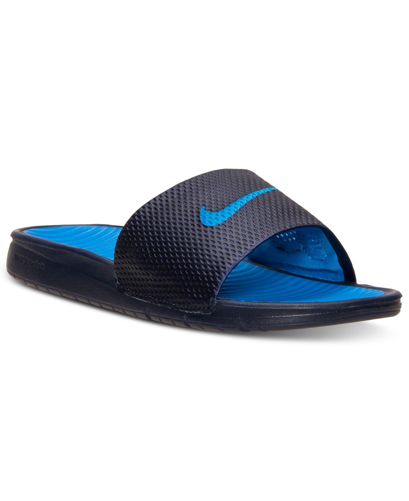 Nike Men'S Benassi Solarsoft Slide Sandals From Finish Line in Blue for Men  | Lyst