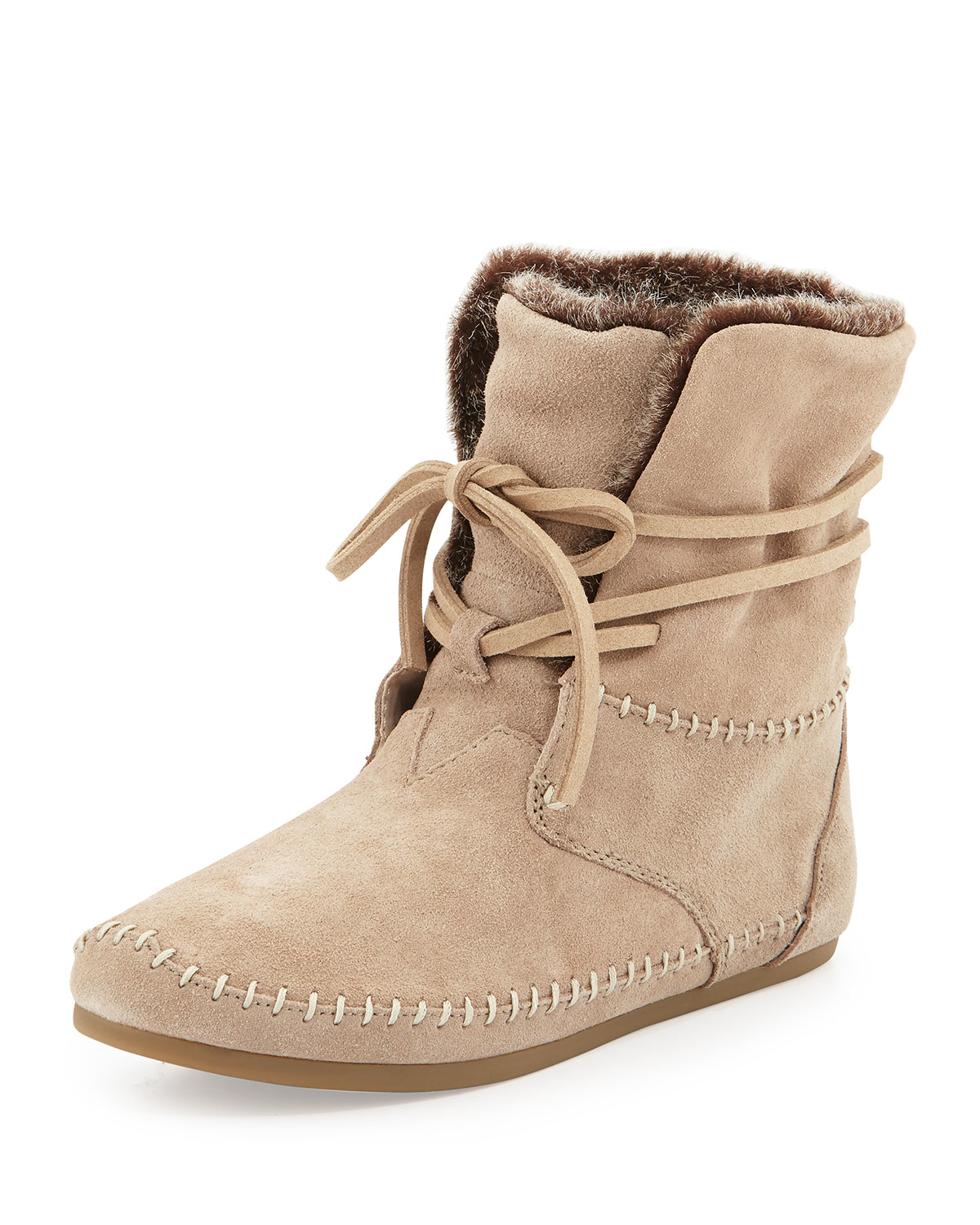 TOMS Zahara Suede Boots in Natural - Lyst