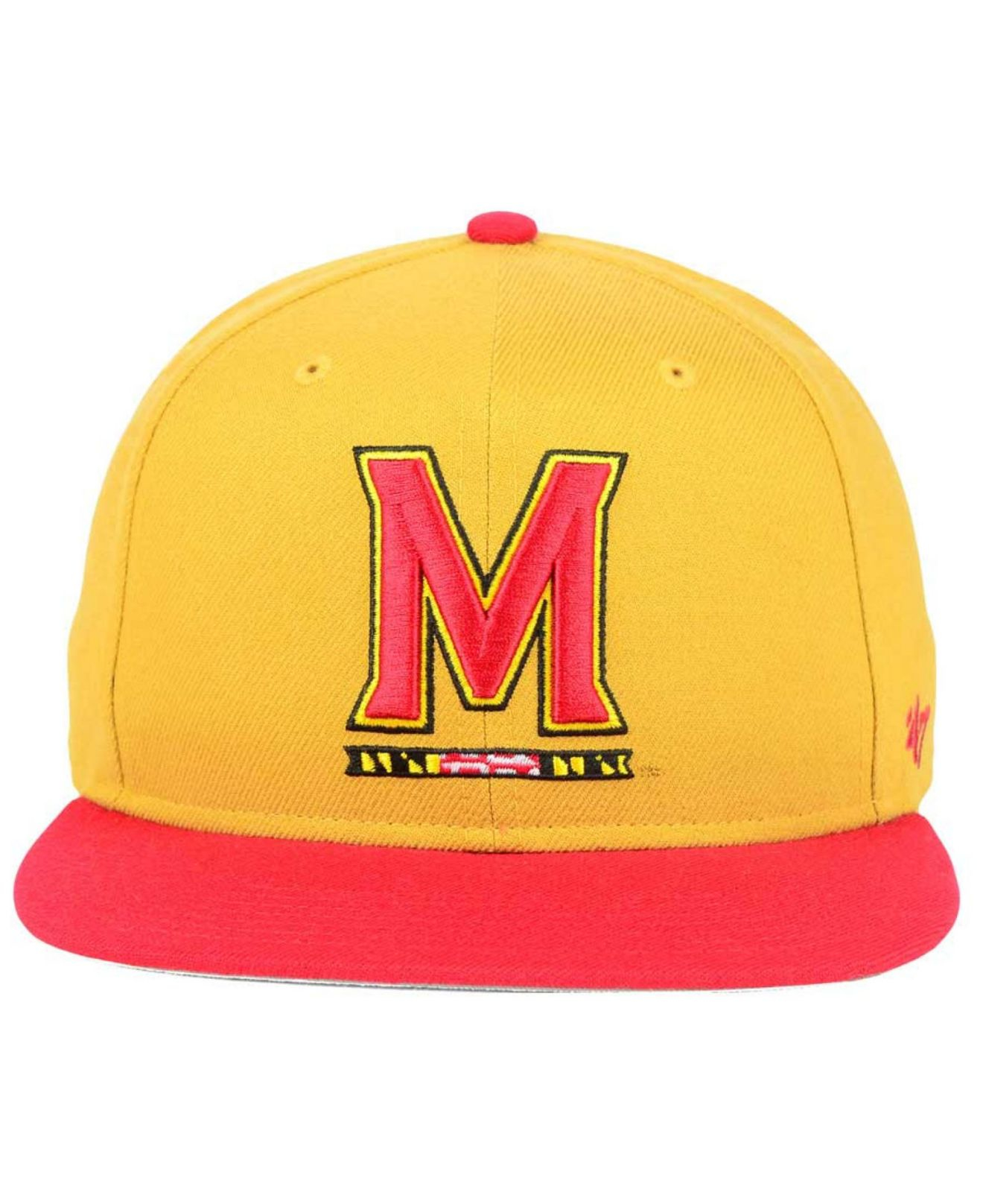 47 Brand Maryland Terrapins Sure Shot Snapback Cap in Yellow for Men | Lyst