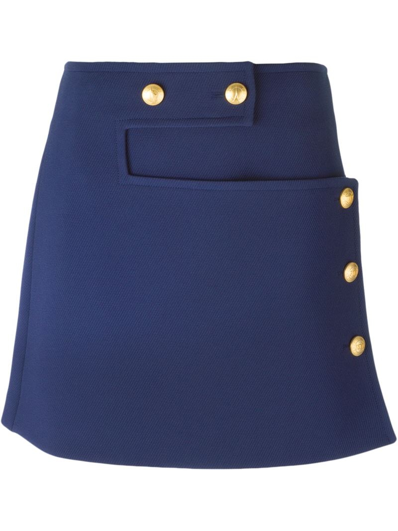 Lyst - Kenzo 'Gold Coins' Skirt in Blue