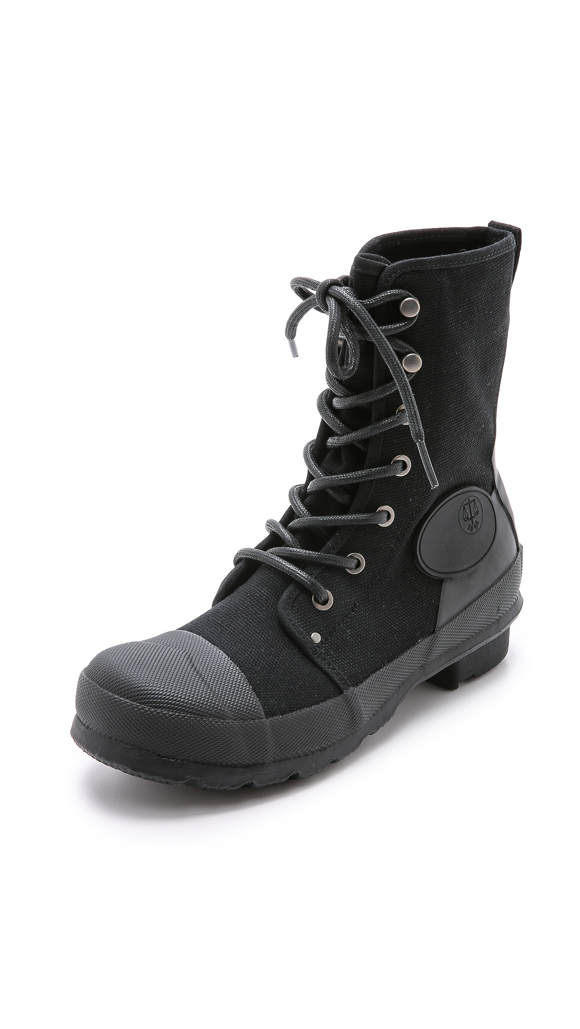 canvas commando boots