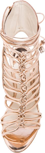 rose gold sophia webster heels