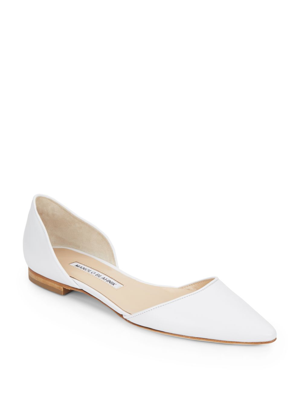 manolo blahnik leather flats