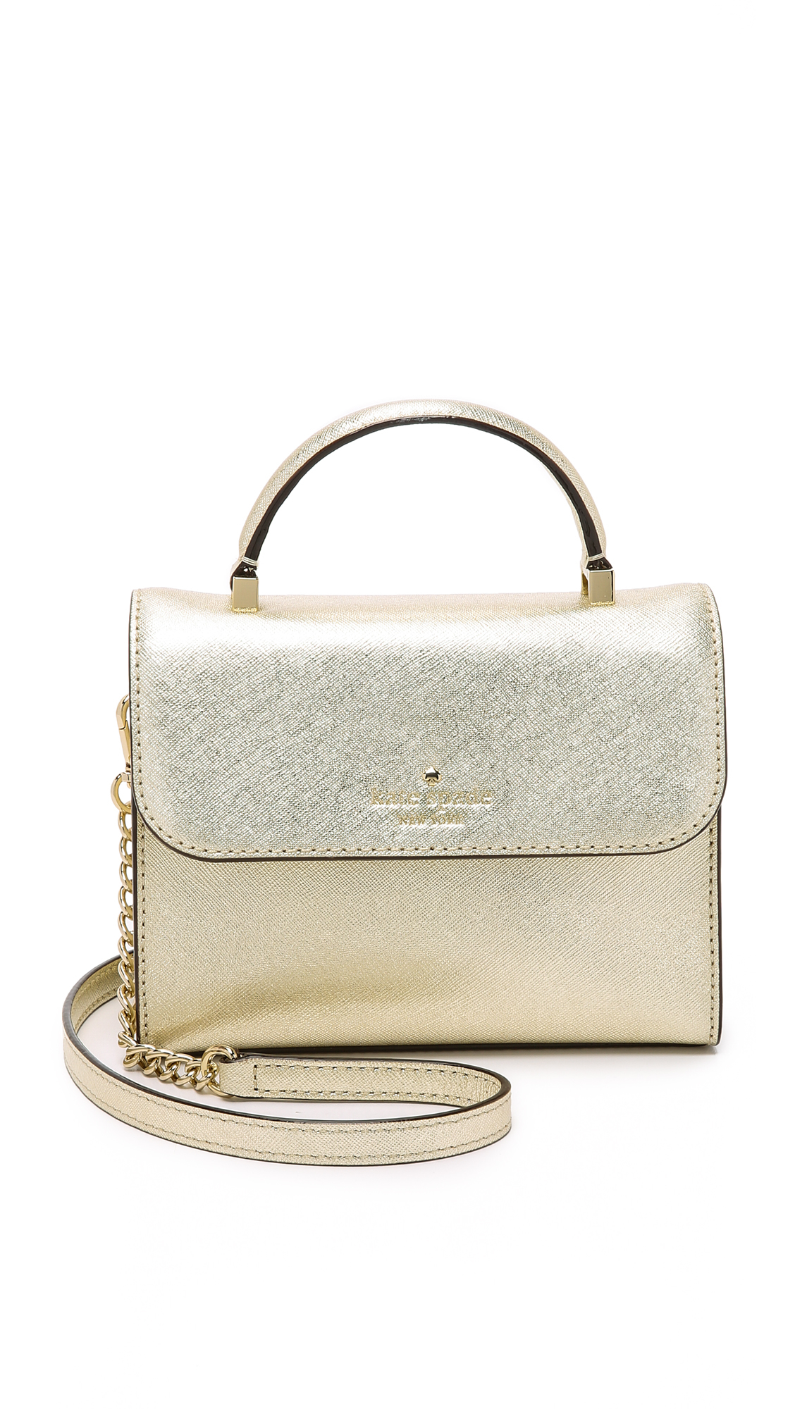 Kate Spade Mini Nora Cross Body Bag - Gold in Metallic | Lyst