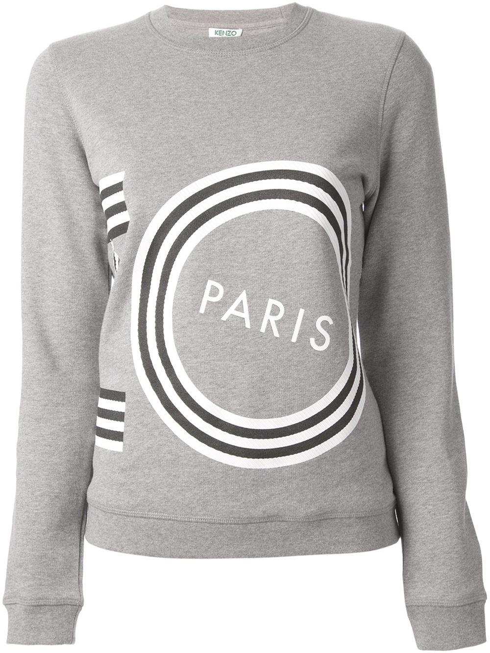 KENZO Paris Print Sweatshirt in Grey (Gray) - Lyst