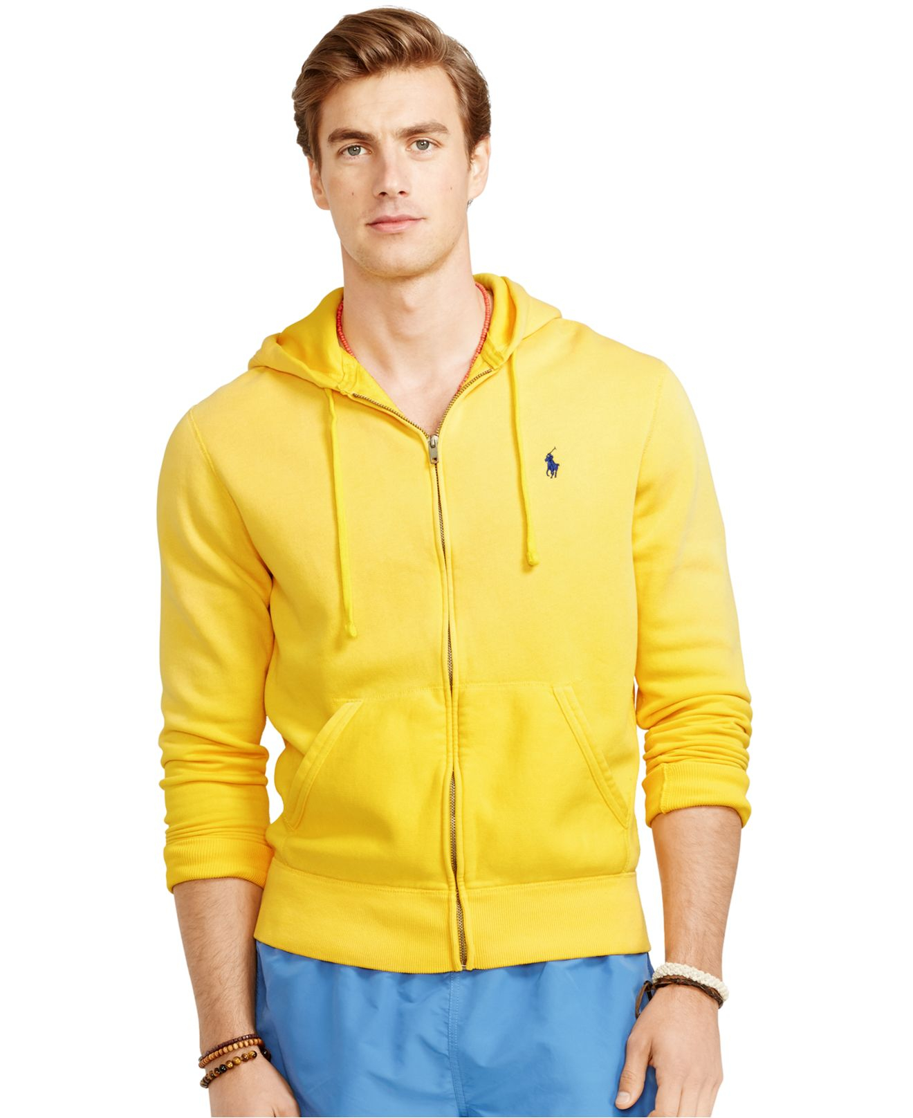 Polo Ralph Lauren Full-Zip Fleece Hoodie in Racing Yellow (Yellow) for ...