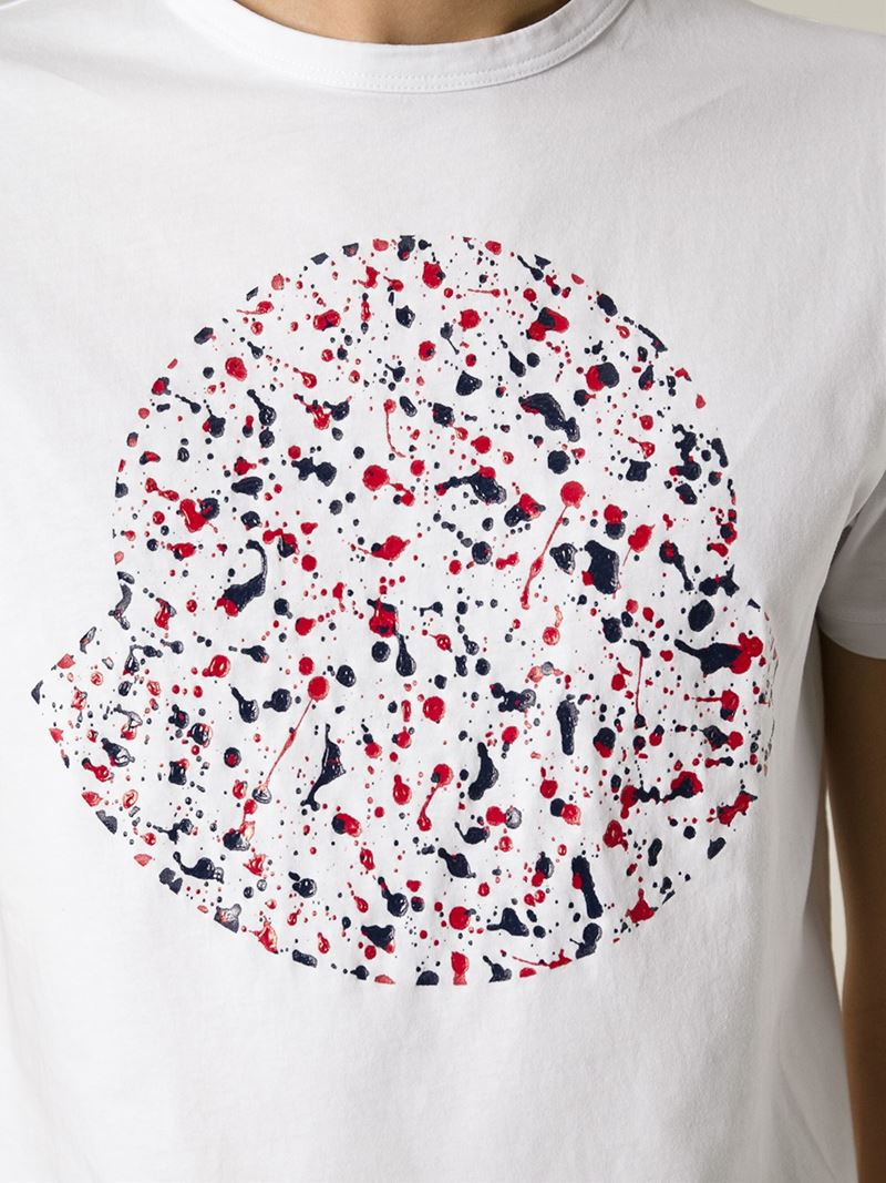 Moncler Paint Splatter Print T-shirt in 