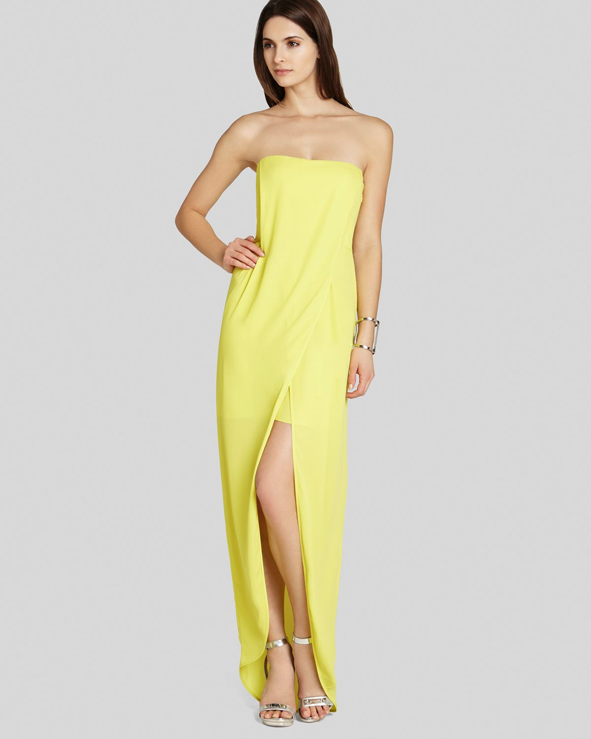 bcbg dress yellow