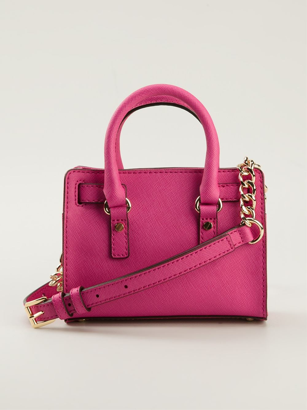 MICHAEL Michael Kors Mini Hamilton Messenger Bag in Pink & Purple (Pink ...